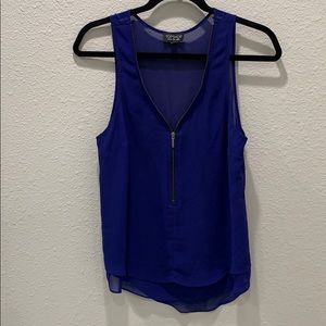 Topshop Zippered Blouse - size 4/6